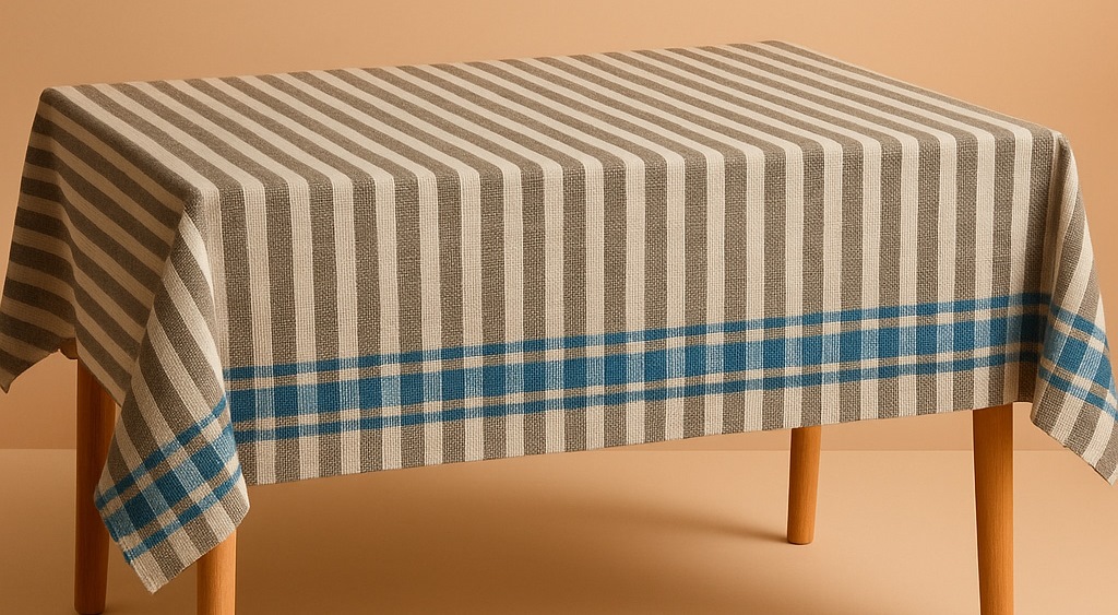 رومیزی با پارچه طبیعی و ظاهر گرم